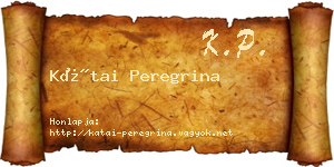 Kátai Peregrina névjegykártya